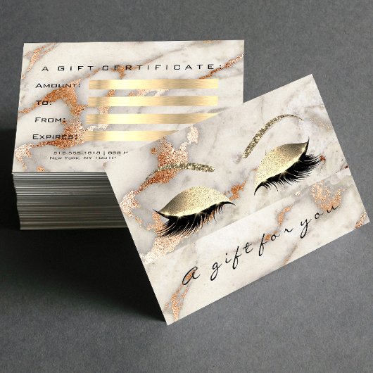 ギフト証明書大理石の銅まぶし珊瑚化粧