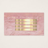 ギフト証明書大理石ピンクラッシュ拡張機能メイクアップ (裏面)