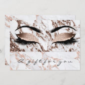 ギフト証明書大理石銅ラッシュ美しいメイクアップ (正面/裏面)