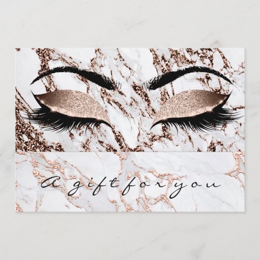 ギフト証明書大理石銅ラッシュ美しいメイクアップ (正面)