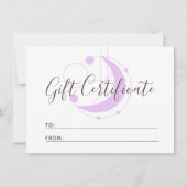 ギフト証明書形而上学的な幾何ムーンカード 招待状 (正面)