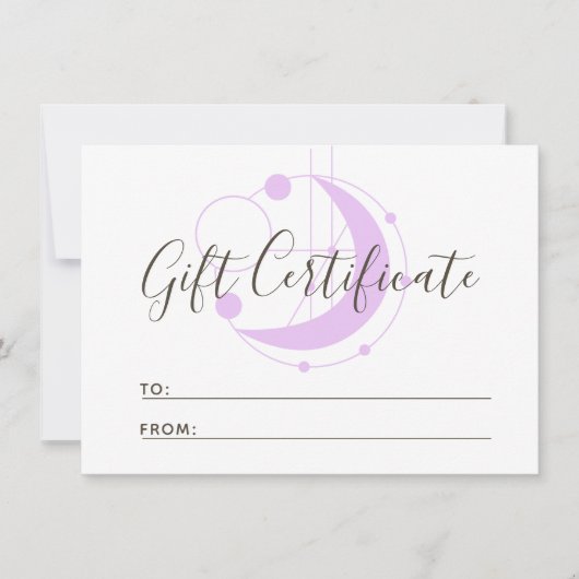 ギフト証明書形而上学的な幾何ムーンカード 招待状 (正面)