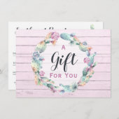 ギフト証明書水の色の多肉性サボホ (正面/裏面)