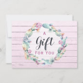 ギフト証明書水の色の多肉性サボホ (正面)