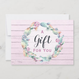 ギフト証明書水の色の多肉性サボホ