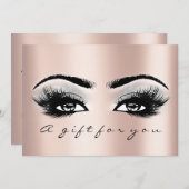 ギフト証明書灰色のバラの美しいメイクアップ (正面/裏面)