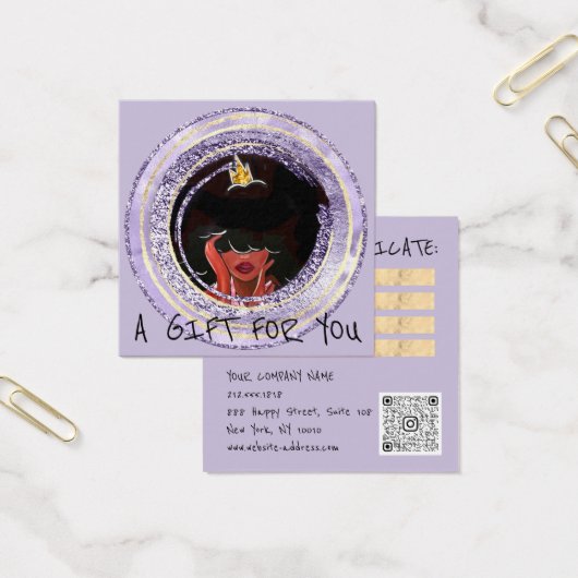 ギフト証明書爪、 ネイルヘアドレッサーメイクアップバイオレット (オフィス)