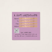 ギフト証明書爪、 ネイルヘアドレッサーメイクアップパープル (裏面)