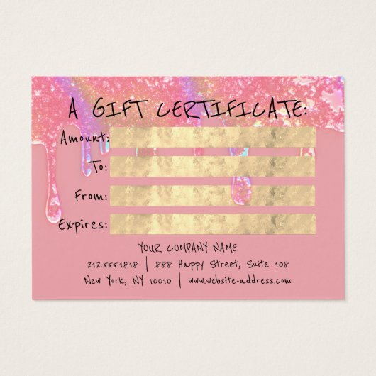 ギフト証明書爪、 ネイルヘアメイクアップQR写真 (裏面)