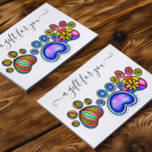 ギフト証明書犬の足のグルーミングペット獣医ボード