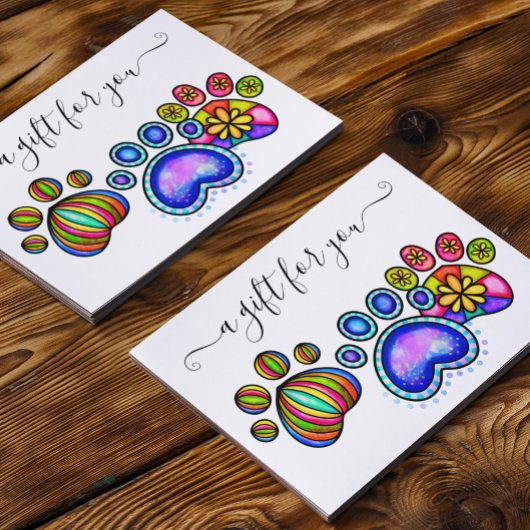 ギフト証明書犬の足のグルーミングペット獣医ボード