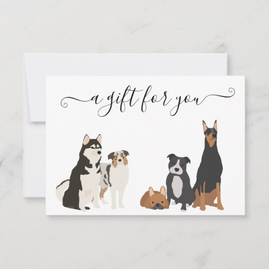 ギフト証明書犬グルーミングデジタル獣医ボード 招待状 (正面)