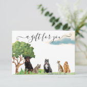 ギフト証明書犬トレーニングペット座り歩く (スタンド正面)