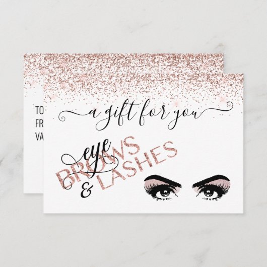 ギフト証明書目の茶色の発疹バラ金ゴールド (正面/裏面)