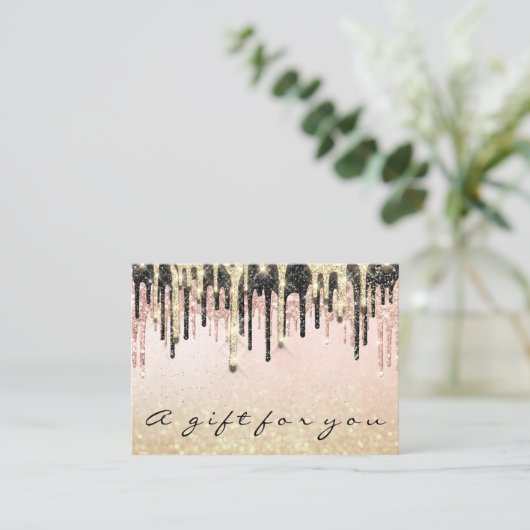 ギフト証明書美しいショップヘア爪、 ネイルグラムドリップ 名刺 (スタンド正面)