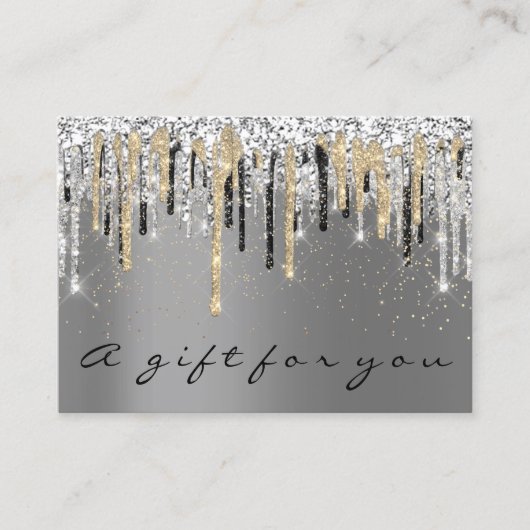 ギフト証明書美しいショップヘア爪、 ネイルシルバー 名刺 (正面)