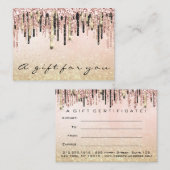 ギフト証明書美しいショップヘア爪、 ネイルバラGlam 名刺 (正面/裏面)