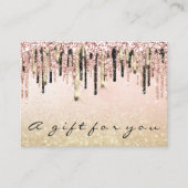 ギフト証明書美しいショップヘア爪、 ネイルバラGlam 名刺 (正面)