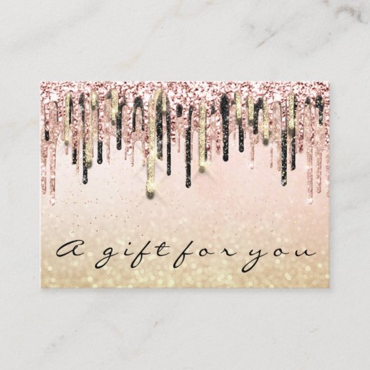 ギフト証明書美しいショップヘア爪、 ネイルバラGlam 名刺 (正面)