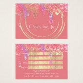 ギフト証明書美しいヘアメイクアップドリップスパピーチ (正面&裏面)