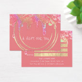 ギフト証明書美しいヘアメイクアップドリップスパピーチ (デスク)