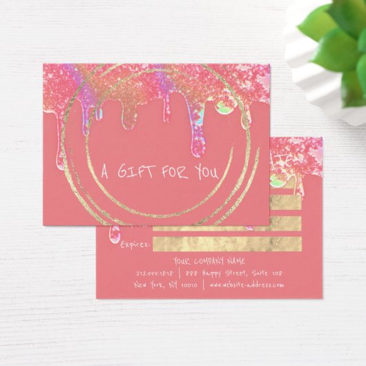 ギフト証明書美しいヘアメイクアップドリップスパピーチ (デスク)