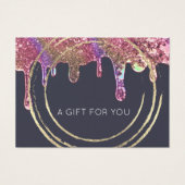 ギフト証明書美しいヘアメイクアップ金ゴールドドリンク (正面)