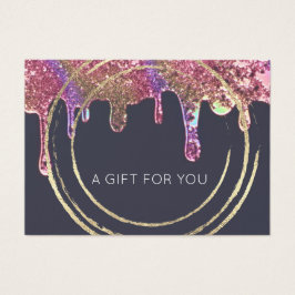 ギフト証明書美しいヘアメイクアップ金ゴールドドリンク