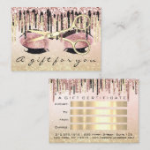 ギフト証明書美容師バラブラスメイクアップラッシュ 名刺 (正面/裏面)