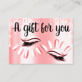 ギフト証明書美容師爪、 ネイルキャンディドリップ 名刺