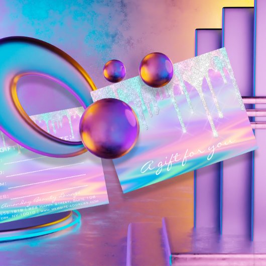 ギフト証明書自筆証書ユニコーンピンク人魚 ポストカード