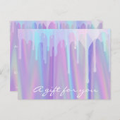 ギフト証明書自筆証液滴紫 ポストカード (正面/裏面)