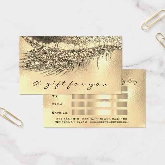 ギフト証明書金属金ゴールドラッシュグラームメイクアップ (オフィス)