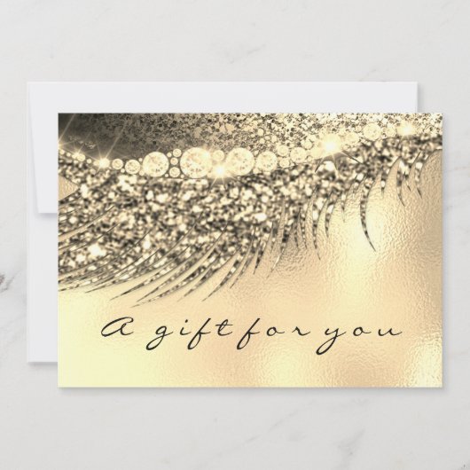 ギフト証明書金属金ゴールドラッシュ美しい化粧 (正面)