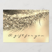 ギフト証明書金属金ゴールドラッシュ美しい化粧 (正面)