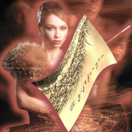 ギフト証明書金属金ゴールドラッシュ美しい化粧