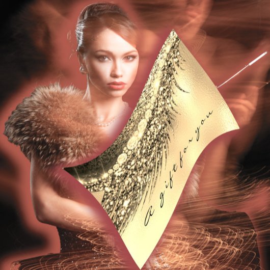 ギフト証明書金属金ゴールドラッシュ美しい化粧