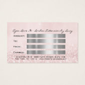 ギフト証明書銀ピンクラッシュ拡張機能メイクアップ (裏面)