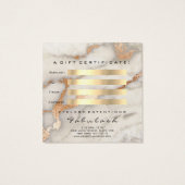 ギフト証明書銅大理石コーラルラッシュメイクアップ (裏面)