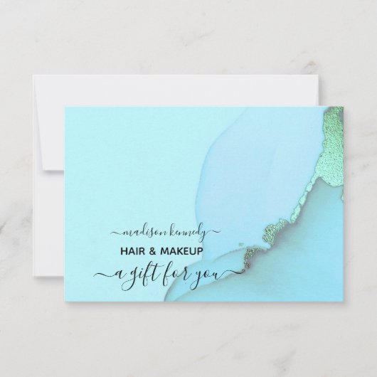 ギフト証明書髪とメイクアップFab抽象芸術インク (正面)