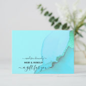 ギフト証明書髪とメイクアップFab抽象芸術インク (スタンド正面)