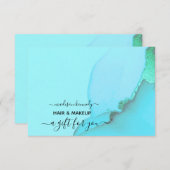 ギフト証明書髪とメイクアップFab抽象芸術インク (正面/裏面)