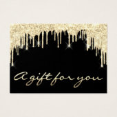 ギフト証明書黒金ゴールドまつ毛メイクアップ髪 (正面)