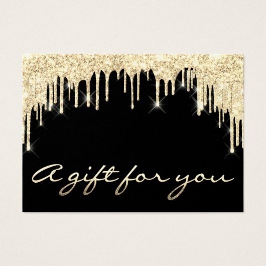 ギフト証明書黒金ゴールドまつ毛メイクアップ髪 (正面)