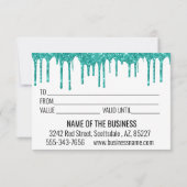 ギフト証明書 ペットグルーミング 動物病院 宿泊施設 (裏面)