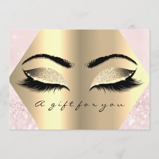 ギフト証明書 ラッシュ ピンク ダイヤモンド ビューティー メイク (正面)