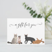 ギフト証明書 猫 ペットビジネス (スタンド正面)