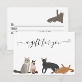 ギフト証明書 猫 ペットビジネス (正面/裏面)