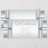 ギフト証明書 青いビジネスギフト証明書 (正面/裏面)