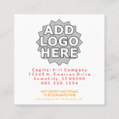 ギフト証明書rainbowBurst 割引カード (裏面)